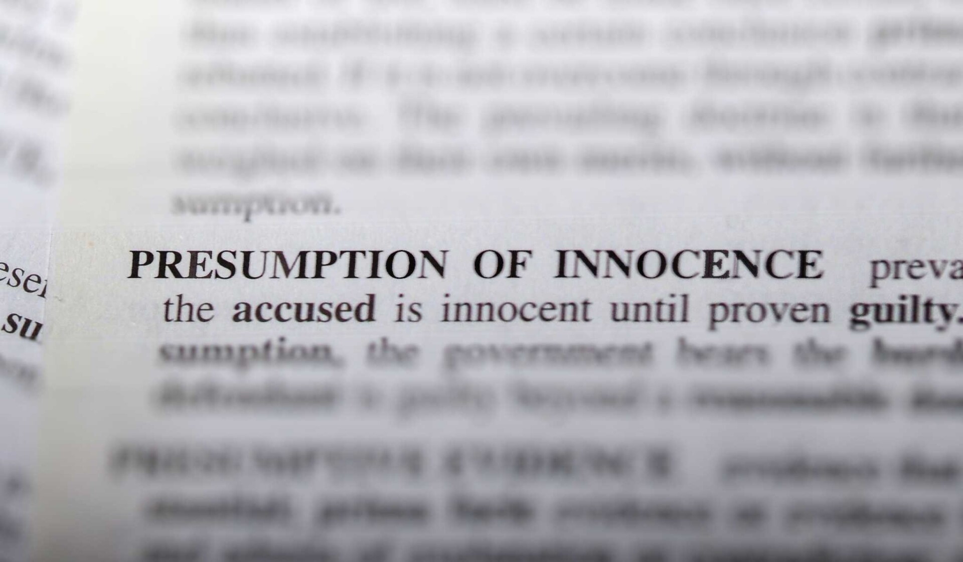 presumption of innocence